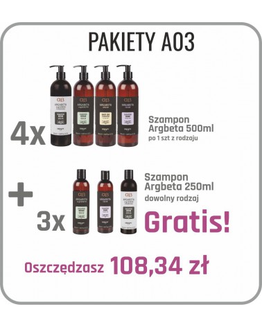 Dikson Pakiet Promocyjny 4x Dikson szampon Argabeta 500 ml