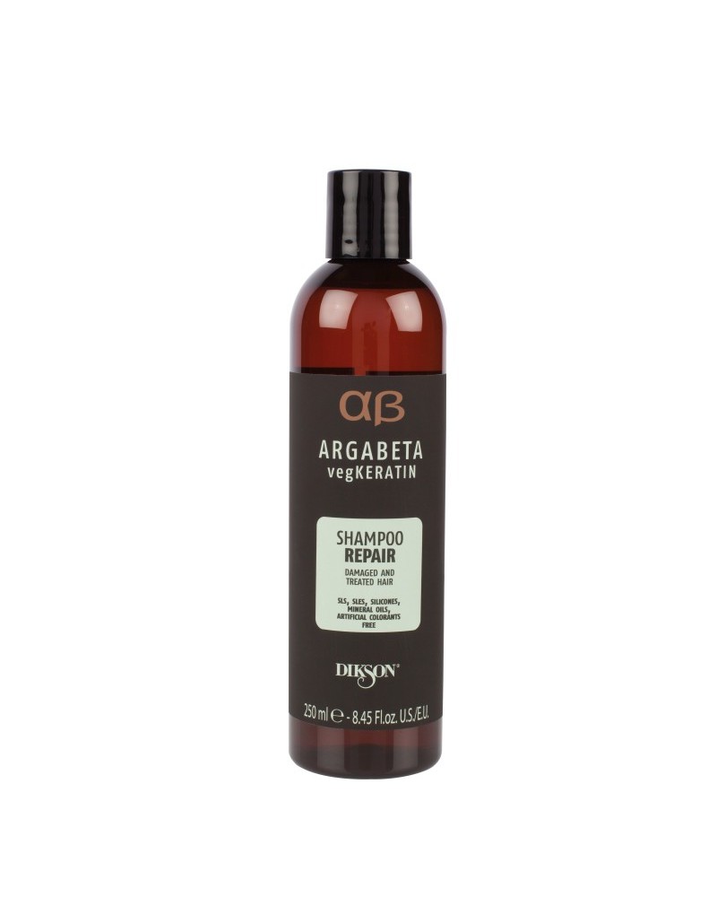 Dikson Argabeta Repair vegKeratin Szampon 250 ml - Szampon regenerujący do włosów zniszczonych i po koloryzacji