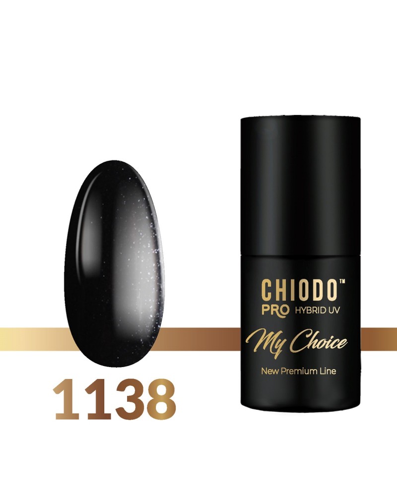 ChiodoPRO Lakier Hybrydowy My Choice 7ml 1138 Black Sparkle