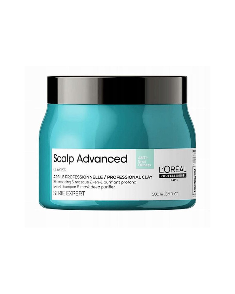Loreal Professionnel SCALP ADVANCED 2 w 1 OCZYSZCZAJĄCA MASKA 500 ML