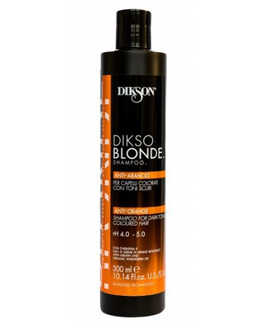 Dikson Diksoblonde Shampoo Anti-orange 300 ml - szampon neutralizujący odcienie miedzi, czerwieni i pomarańczy