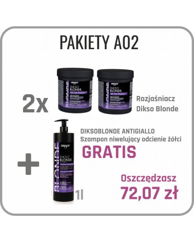 Dikson Pakiet Promocyjny 2x Dikso Blonde rozjaśniacz + 1x Szampon Dikso Blonde Antigiallo gratis