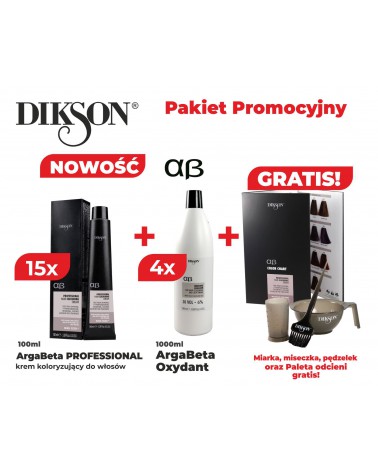 Dikson Pakiet Promocyjny 15x farba Argabeta, 4xOksydant Argabeta