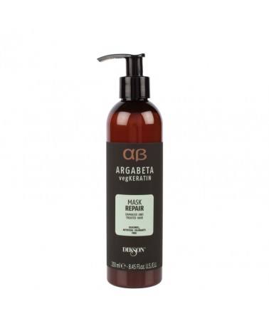 Dikson Argabeta Repair vegKeratin Maska 250 ml - Maska regenerująca do włosów zniszczonych i po koloryzacji