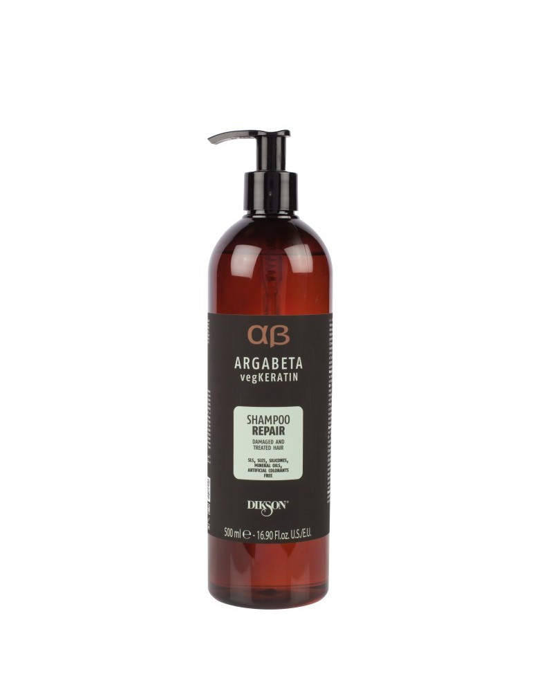 Dikson Argabeta Repair vegKeratin Szampon 500 ml - Szampon regenerujący do włosów zniszczonych i po koloryzacji