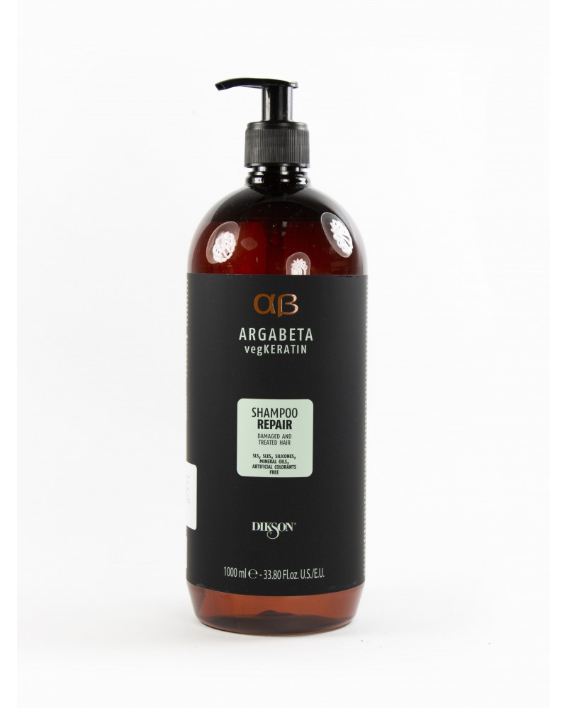 Dikson Argabeta Repair vegKeratin Szampon 1000 ml - Szampon regenerujący do włosów zniszczonych i po koloryzacji