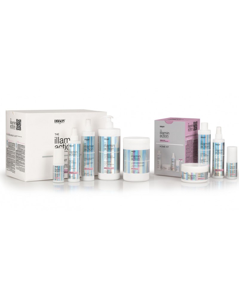 PAKIET Dikson Illaminaction Kit - Laminacja włosów - 1 x Duży Zestaw, 4 x Mały zestaw + 1 x mały zestaw GRATIS